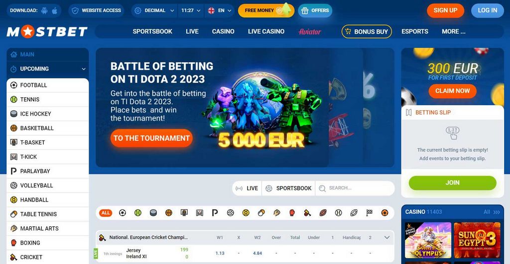 Mostbet KG Кыргызстандагы спорттук мелдештер жана онлайн казино